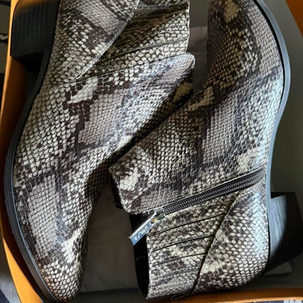 Unisa snake print ankle boots